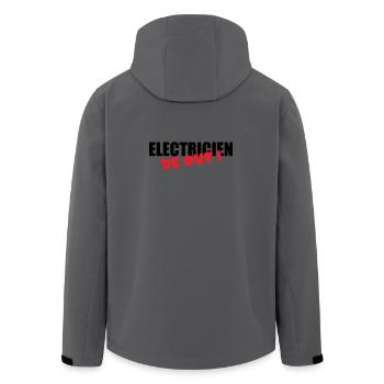 Électricien de Ouf : Puissance et Gros Ampérage ! - Veste softshell homme en polyester recyclé Stanley/Stella - bleu pétrole foncé - Dos - AI Model Male 185 light (185cm)