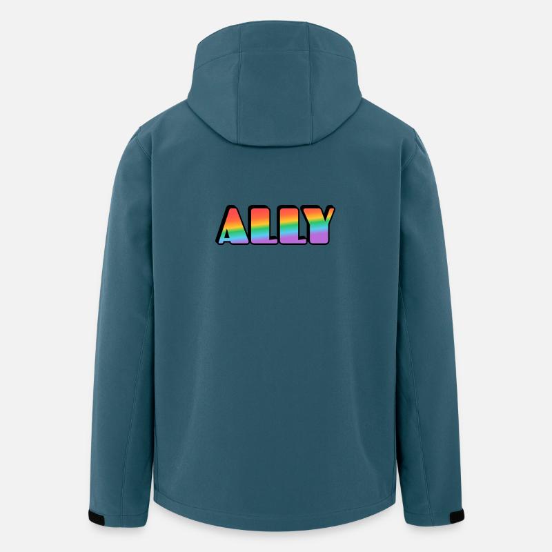 Ally Rainbow Letters - Men’s Recycled Softshell Jacket by Stanley/Stella - stargazer
