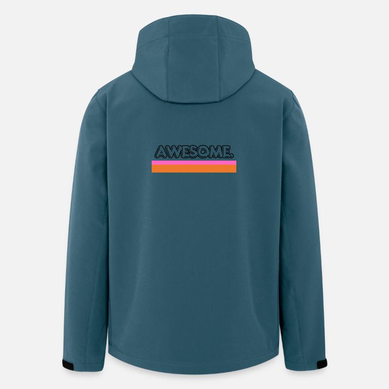 Super rayure rétro - Veste softshell homme en polyester recyclé Stanley/Stella - bleu pétrole foncé