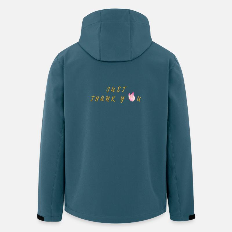 Danke Schmetterling Goldschrift - Recycelte Männer Softshell-Jacke von Stanley/Stella - Dunkles Petrol