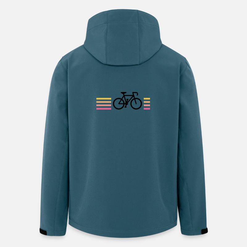 Black Bike Sunset Energetische Streifen - Recycelte Männer Softshell-Jacke von Stanley/Stella - Dunkles Petrol