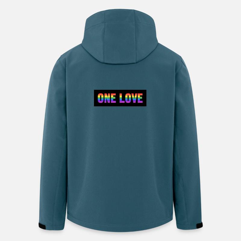 ONE LOVE - Recycelte Männer Softshell-Jacke von Stanley/Stella - Dunkles Petrol