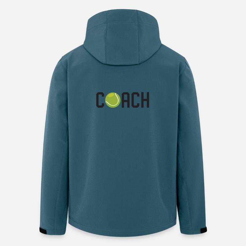 Entraîneur de tennis - Veste softshell homme en polyester recyclé Stanley/Stella - bleu pétrole foncé