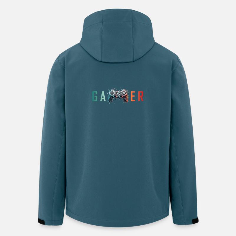 Gamer Explodierender Controller – Design - Recycelte Männer Softshell-Jacke von Stanley/Stella - Dunkles Petrol