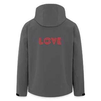 Love - Recycelte Männer Softshell-Jacke von Stanley/Stella -  - Hinten - AI Model Male 185 light (185cm)