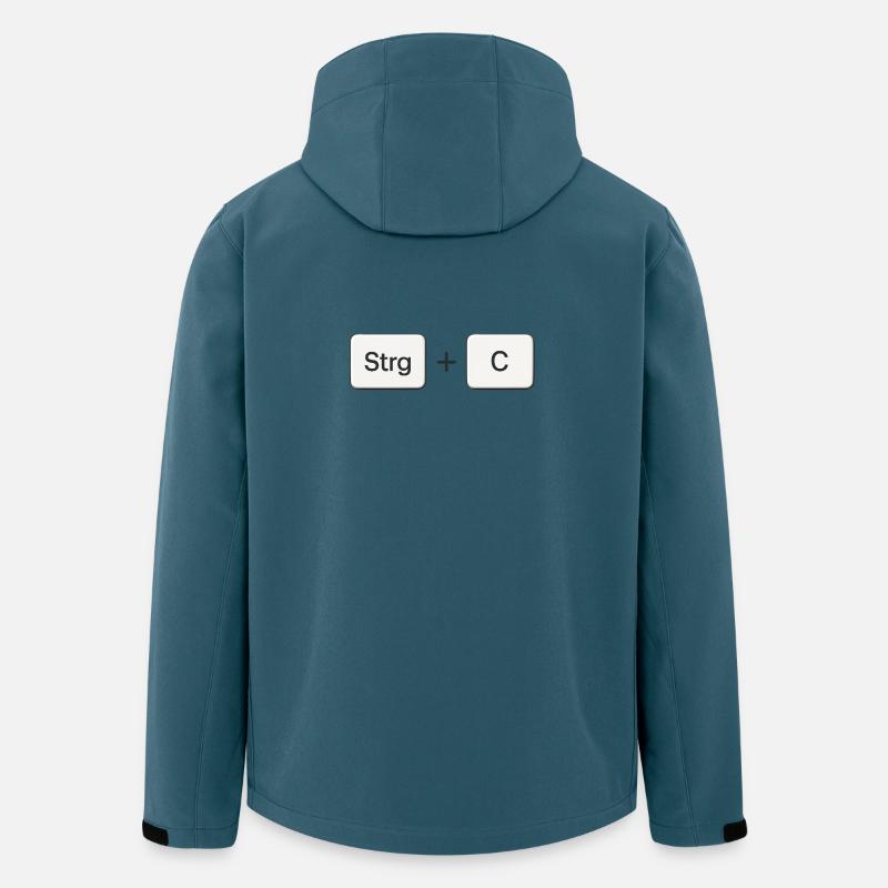 Combinaison de touches Copy Ctrl + C - Veste softshell homme en polyester recyclé Stanley/Stella - bleu pétrole foncé