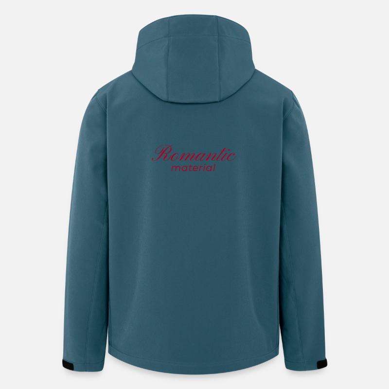 Typografie-Design Romantic Material - Recycelte Männer Softshell-Jacke von Stanley/Stella - Dunkles Petrol