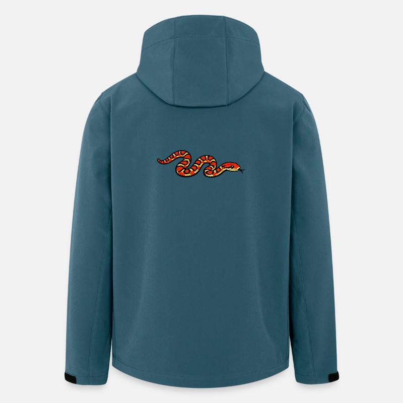Feurige Schlange Muster - Recycelte Männer Softshell-Jacke von Stanley/Stella - Dunkles Petrol
