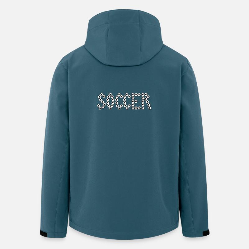 Fußballtypografie - Recycelte Männer Softshell-Jacke von Stanley/Stella - Dunkles Petrol