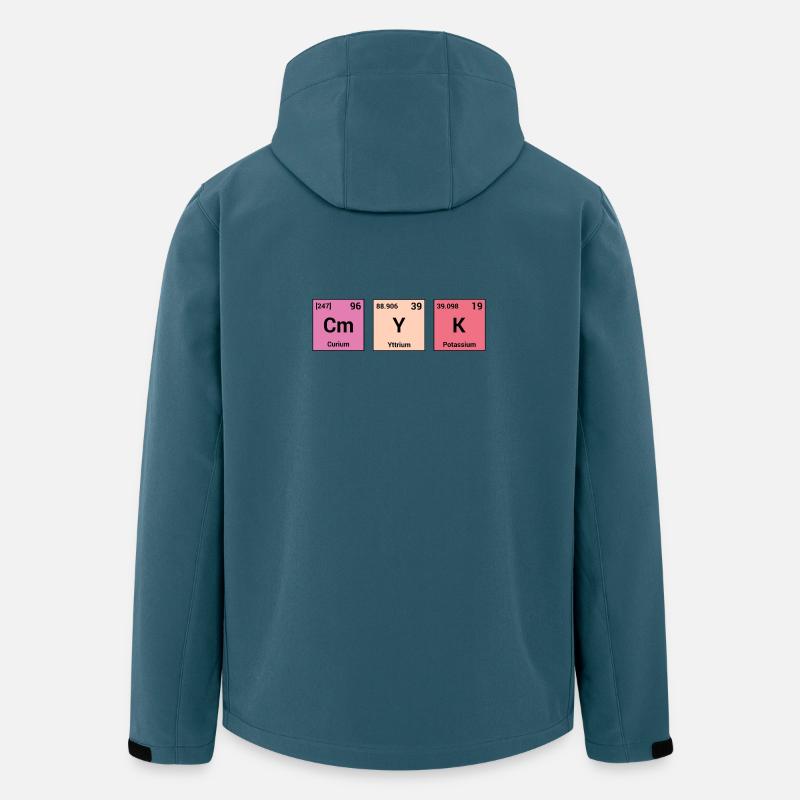 CMYK in periodischen Elementen - Recycelte Männer Softshell-Jacke von Stanley/Stella - Dunkles Petrol