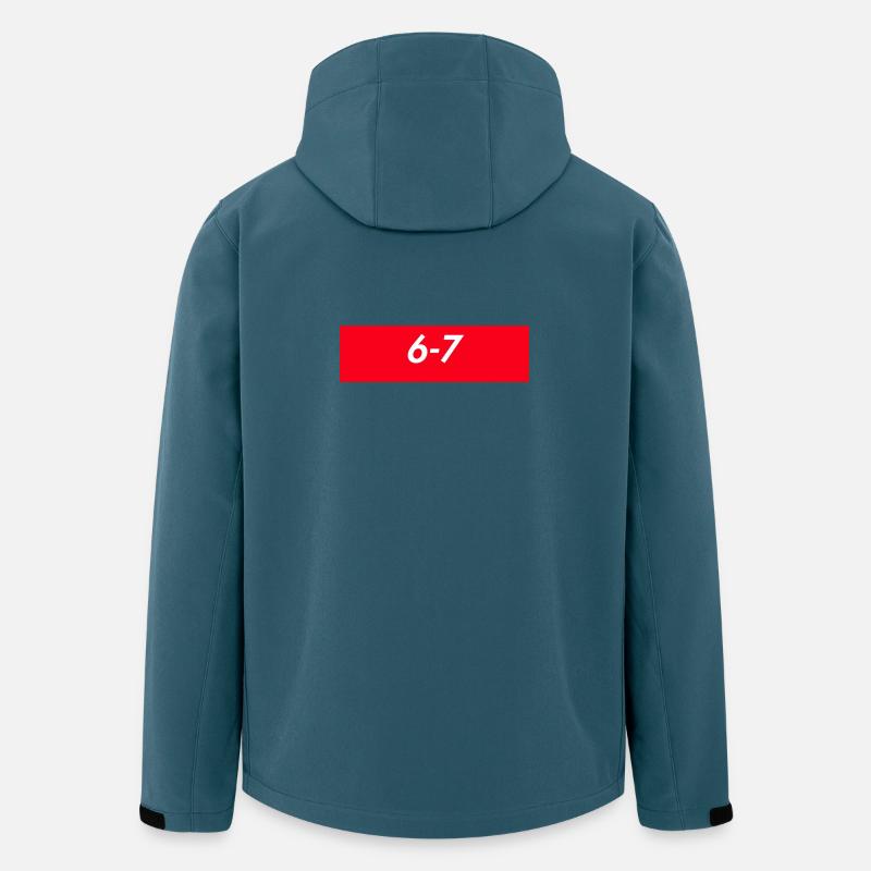 6_7_six_seven_meme_geschenk_shirt_lustig - Recycelte Männer Softshell-Jacke von Stanley/Stella - Dunkles Petrol