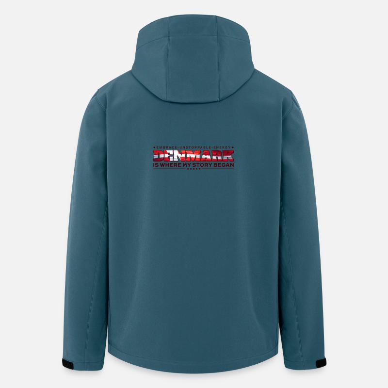 Dänemark, wo meine Geschichte begann - Recycelte Männer Softshell-Jacke von Stanley/Stella - Dunkles Petrol