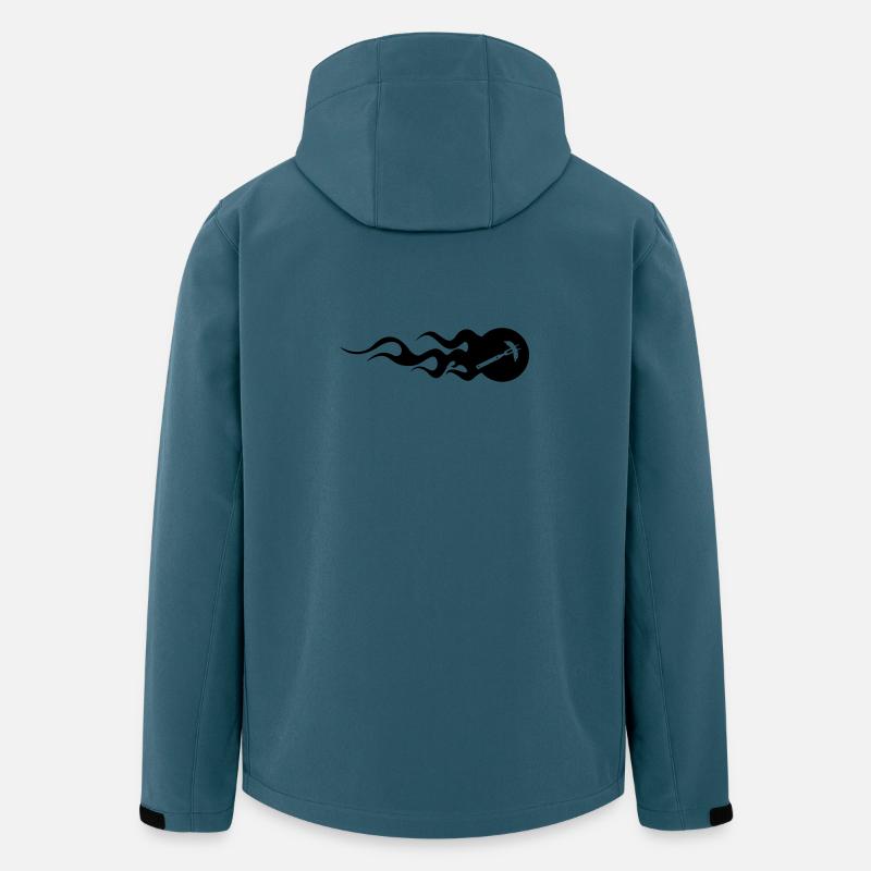 BBQ - Barbecue - Veste softshell homme en polyester recyclé Stanley/Stella - bleu pétrole foncé