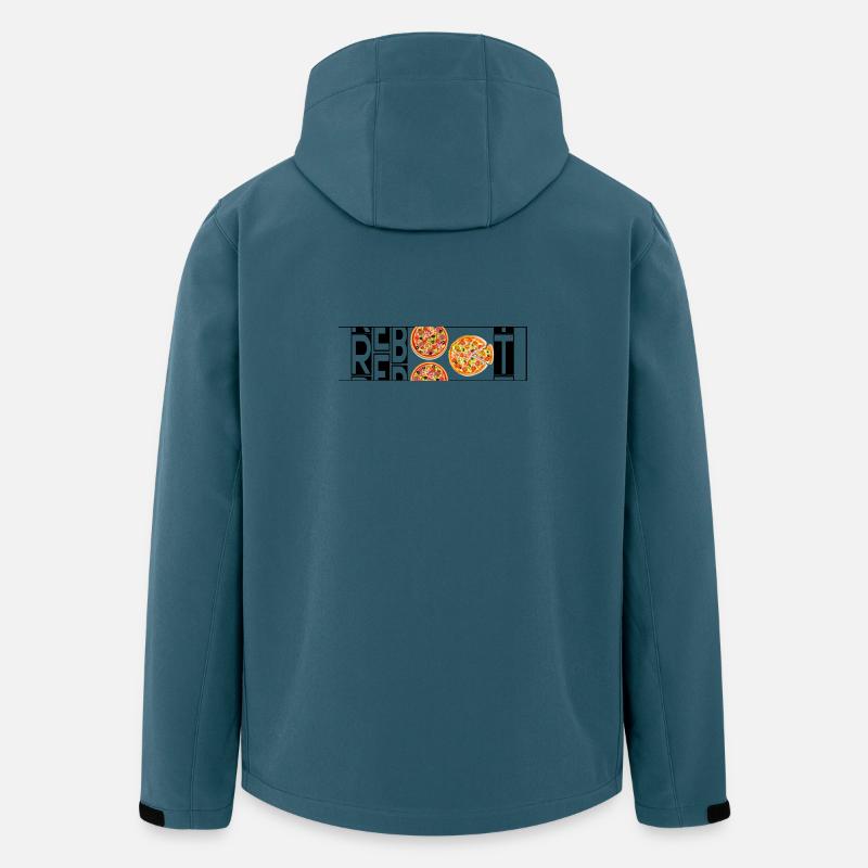 PIZZA - Veste softshell homme en polyester recyclé Stanley/Stella - bleu pétrole foncé