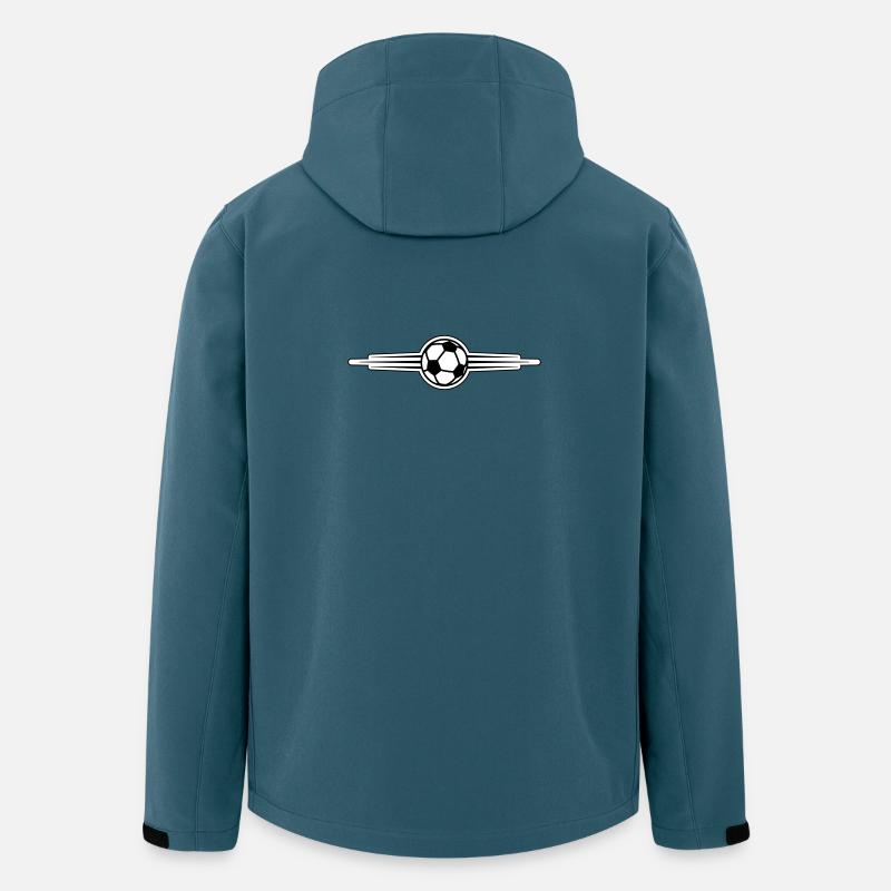 Fussball Symbol Linie - Recycelte Männer Softshell-Jacke von Stanley/Stella - Dunkles Petrol