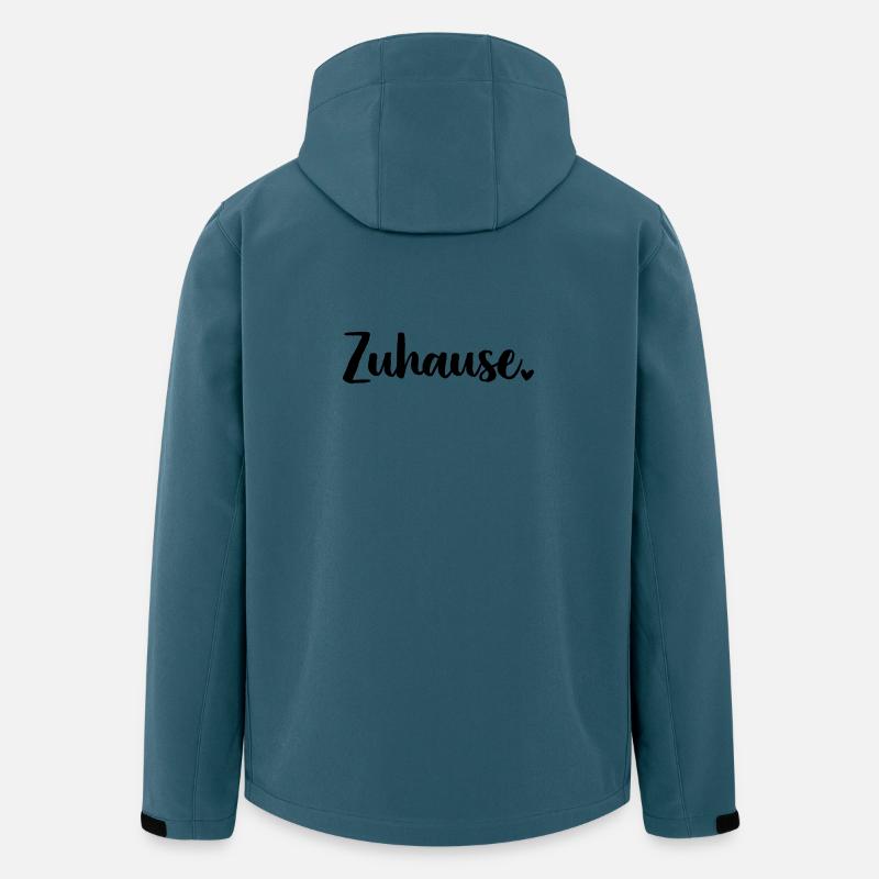 Zuhause Herz - Recycelte Männer Softshell-Jacke von Stanley/Stella - Dunkles Petrol