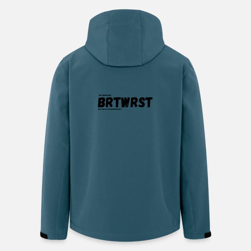 bratwurst-grillmeister-cool-papa drôle d’été - Veste softshell homme en polyester recyclé Stanley/Stella - bleu pétrole foncé