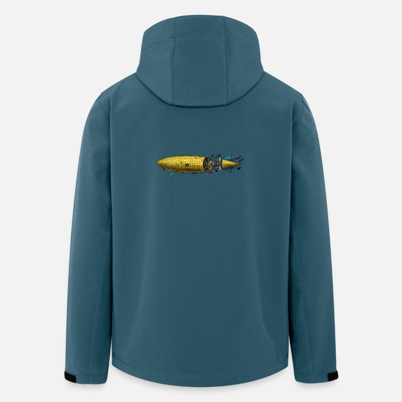 Gelbes Flug Abenteuer - Recycelte Männer Softshell-Jacke von Stanley/Stella - Dunkles Petrol