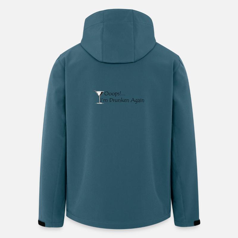 Martini Linienkunst - Recycelte Männer Softshell-Jacke von Stanley/Stella - Dunkles Petrol