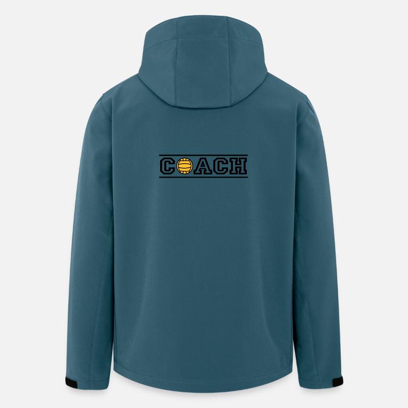 Coach - Veste softshell homme en polyester recyclé Stanley/Stella - bleu pétrole foncé