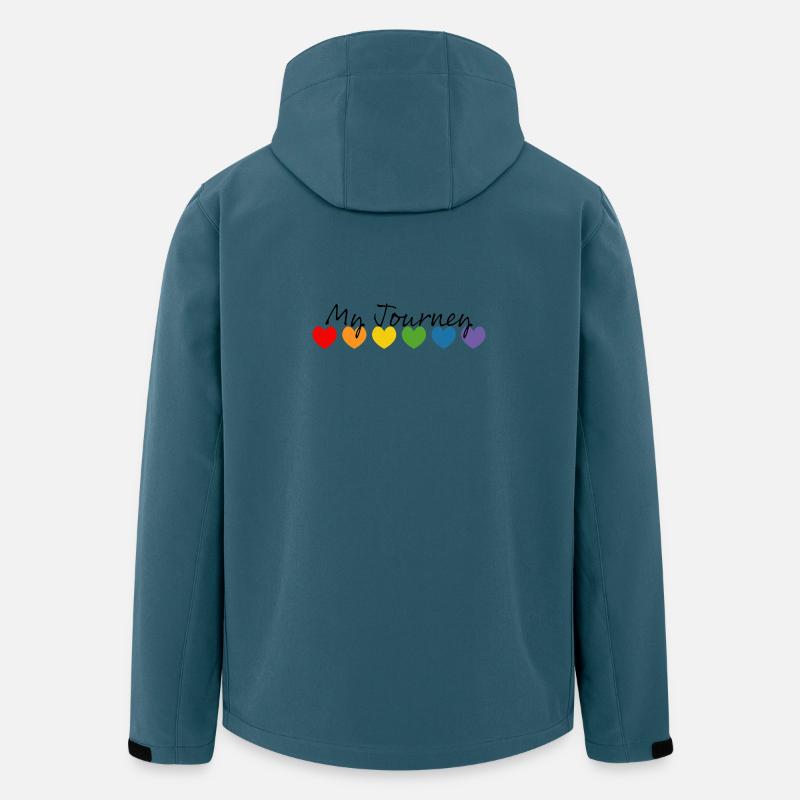 Regenbogenherzchen my journey schwarz - Recycelte Männer Softshell-Jacke von Stanley/Stella - Dunkles Petrol
