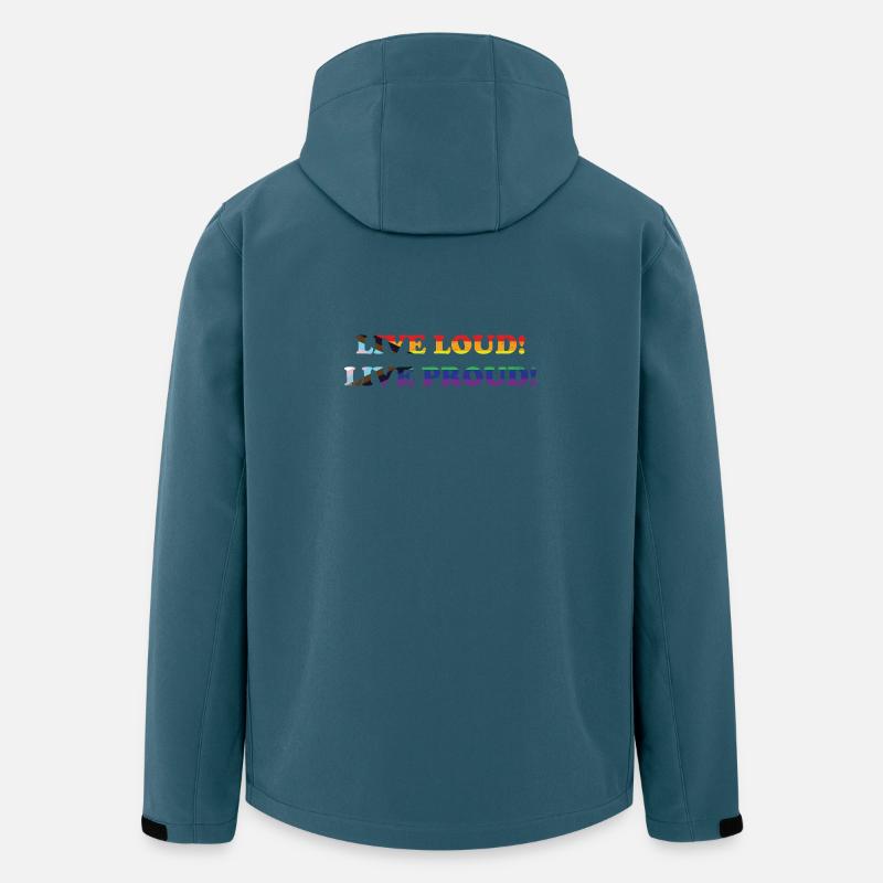 Queer - Live Loud - Live Proud - Recycelte Männer Softshell-Jacke von Stanley/Stella - Dunkles Petrol