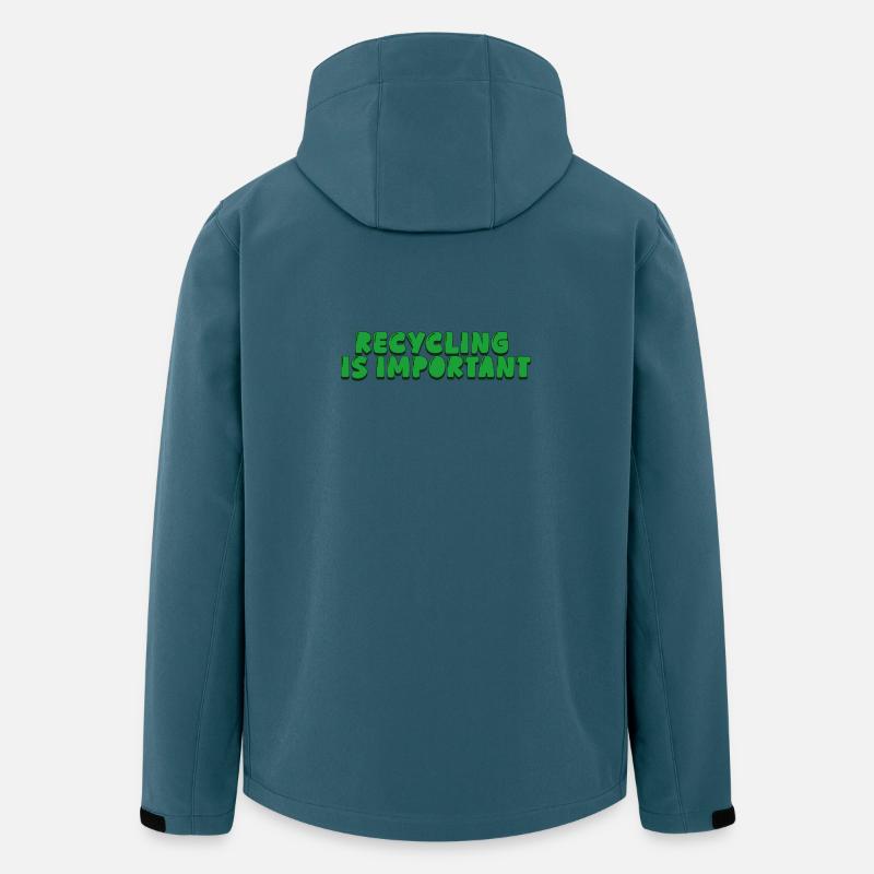 Recycling is important - Recycelte Männer Softshell-Jacke von Stanley/Stella - Dunkles Petrol