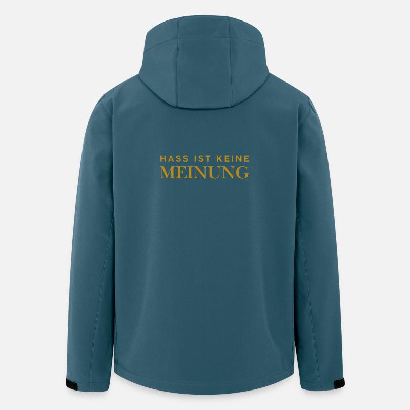 Hass ist keine Meinung - Recycelte Männer Softshell-Jacke von Stanley/Stella - Dunkles Petrol