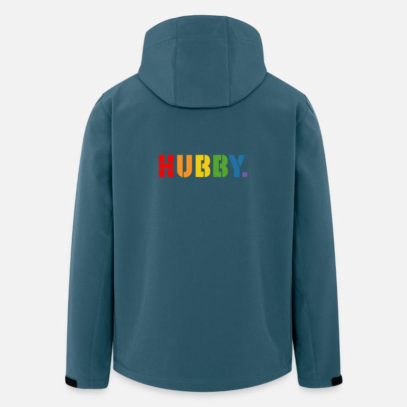 Rainbow shirt HUBBY - Recycelte Männer Softshell-Jacke von Stanley/Stella - Dunkles Petrol