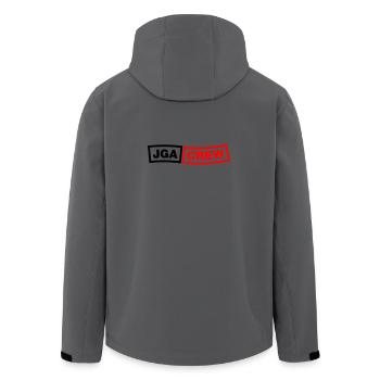 JGA Crew - Emblem 2C - Recycelte Männer Softshell-Jacke von Stanley/Stella - Dunkles Petrol - Hinten - AI Model Male 185 light (185cm)