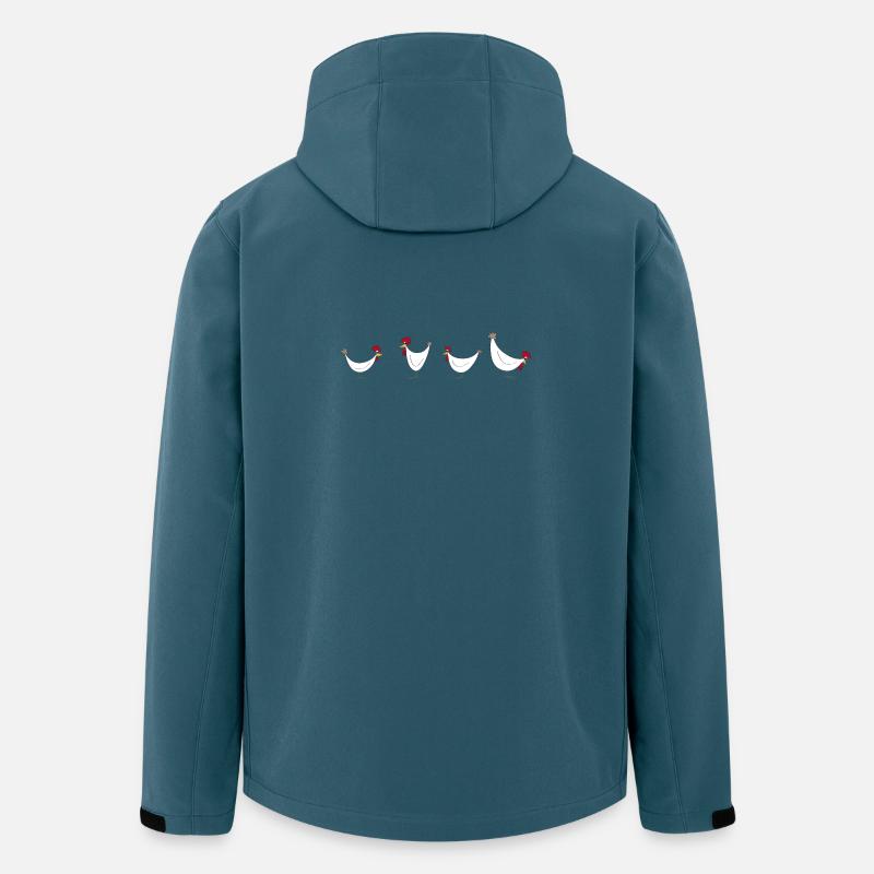 Hühner 4er Bande - Recycelte Männer Softshell-Jacke von Stanley/Stella - Dunkles Petrol