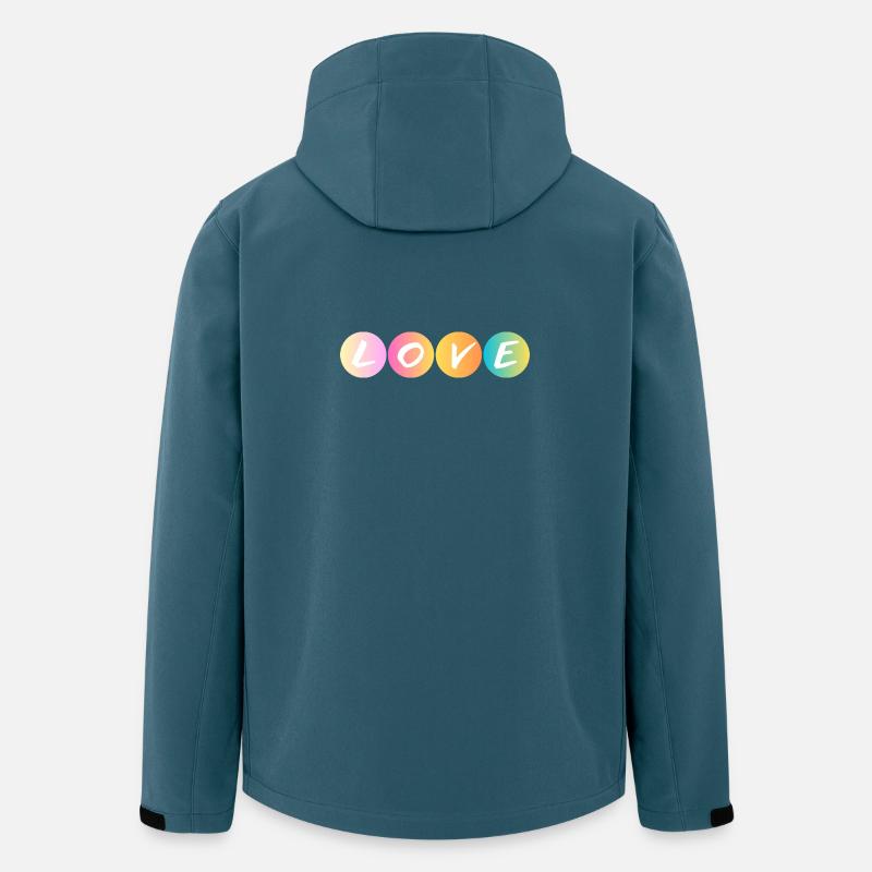 Love - Liebe - Ti amo - Recycelte Männer Softshell-Jacke von Stanley/Stella - Dunkles Petrol