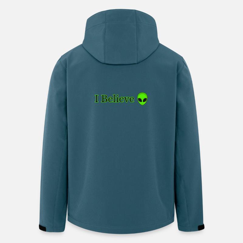 I Believe Alien Druck - Recycelte Männer Softshell-Jacke von Stanley/Stella - Dunkles Petrol