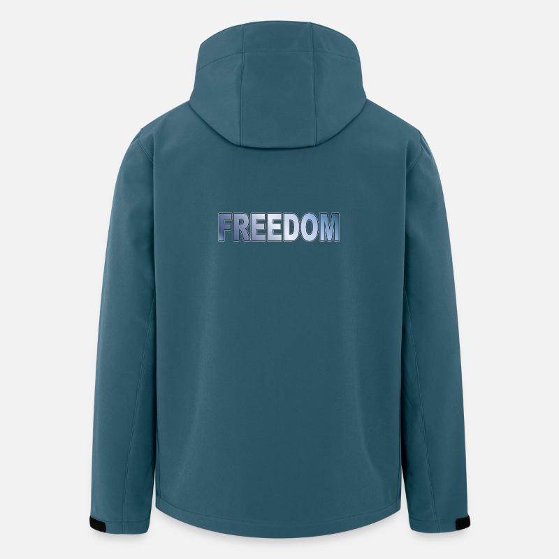Freedom Typography Statement Design - Men’s Recycled Softshell Jacket by Stanley/Stella - stargazer