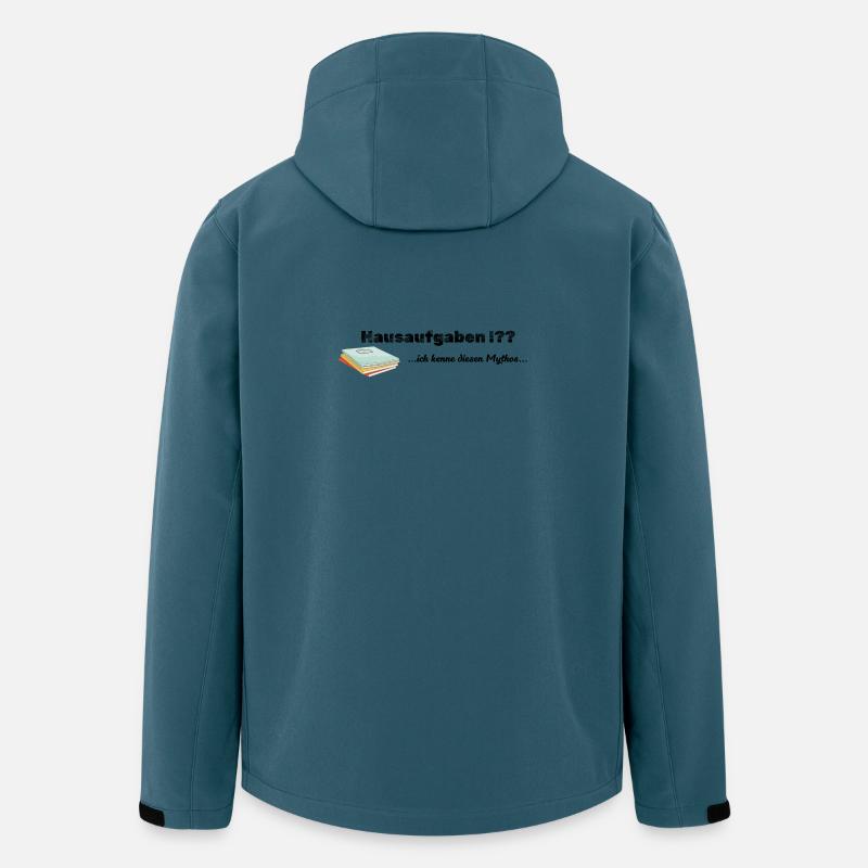LIEBEVOLL Hausaufgaben-Mythos - Recycelte Männer Softshell-Jacke von Stanley/Stella - Dunkles Petrol