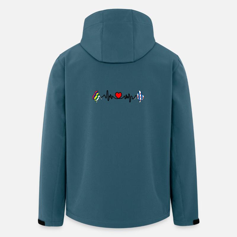 Terschelling & Friesland Herzschlag - Recycelte Männer Softshell-Jacke von Stanley/Stella - Dunkles Petrol