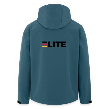 Deutschland Elite - Recycelte Männer Softshell-Jacke von Stanley/Stella - Dunkles Petrol - Hinten - AI Model Male 185 light (185cm)