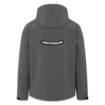 Élément du chapitre d’Amsterdam (Bachelor Party MC Rocker Design) - Veste softshell homme en polyester recyclé Stanley/Stella -  - Dos - AI Model Male 185 light (185cm)