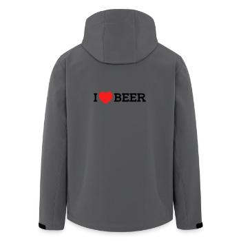 I love Beer (Farben änderbar) - Recycelte Männer Softshell-Jacke von Stanley/Stella - Dunkles Petrol - Hinten - AI Model Male 185 light (185cm)