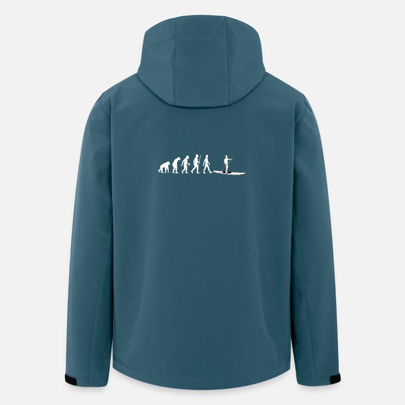 Évolution vers le paddleboard debout - Veste softshell homme en polyester recyclé Stanley/Stella - bleu pétrole foncé
