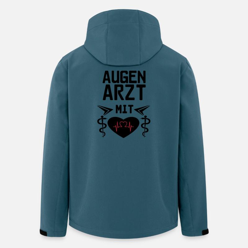 Augenarzt mit Herz Geschenk - Recycelte Männer Softshell-Jacke von Stanley/Stella - Dunkles Petrol