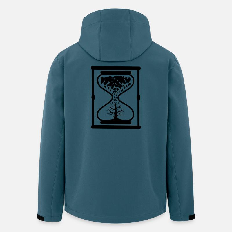 Uhr Sanduhr Geschenk - Recycelte Männer Softshell-Jacke von Stanley/Stella - Dunkles Petrol