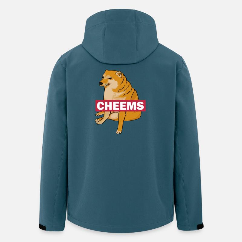 Meme Hund Cheems - Recycelte Männer Softshell-Jacke von Stanley/Stella - Dunkles Petrol