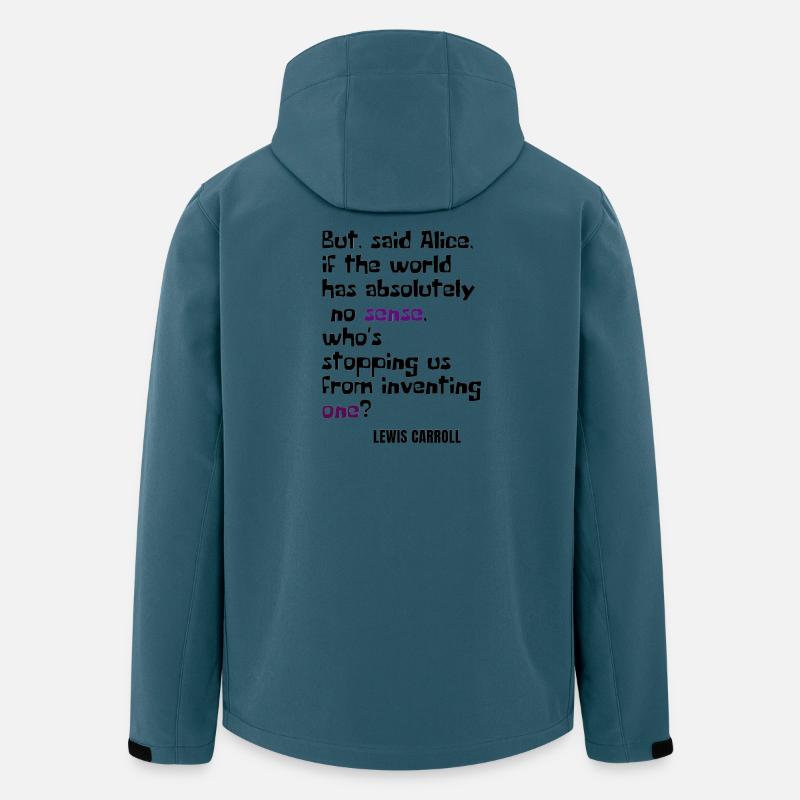 Alice-im-Wunderland-Zitat - Recycelte Männer Softshell-Jacke von Stanley/Stella - Dunkles Petrol