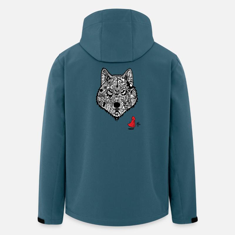 Rotkäppchens Wolf - Recycelte Männer Softshell-Jacke von Stanley/Stella - Dunkles Petrol