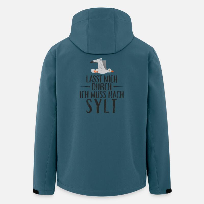 Lasst mich durch ich muss nach Sylt Möwe - Recycelte Männer Softshell-Jacke von Stanley/Stella - Dunkles Petrol