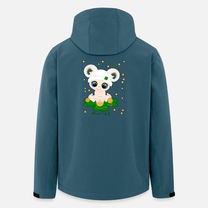 sternzeichen_aries - Recycelte Männer Softshell-Jacke von Stanley/Stella - Dunkles Petrol