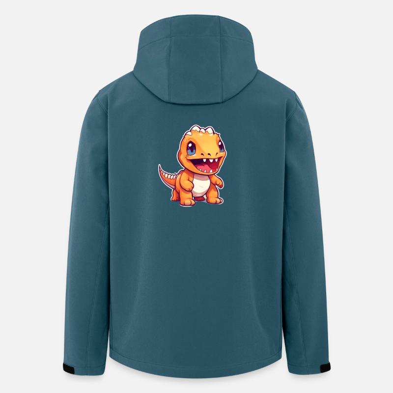 Conception de petit dinosaure Dino - Veste softshell homme en polyester recyclé Stanley/Stella - bleu pétrole foncé