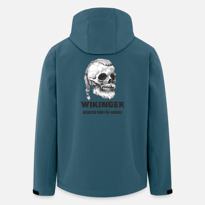Wikinger Totenkopf Design - Recycelte Männer Softshell-Jacke von Stanley/Stella - Dunkles Petrol