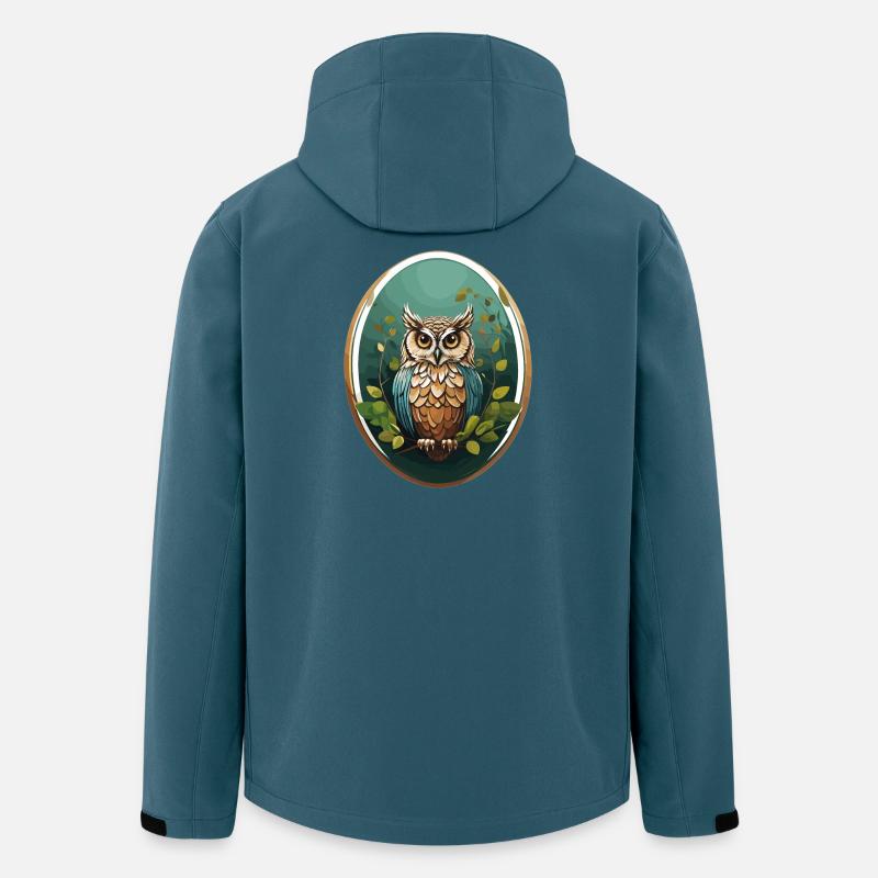 Nachtvogel Eule - Recycelte Männer Softshell-Jacke von Stanley/Stella - Dunkles Petrol